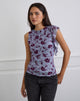 Immagine di Soyan - Top asimmetrico in loto check Lavanda