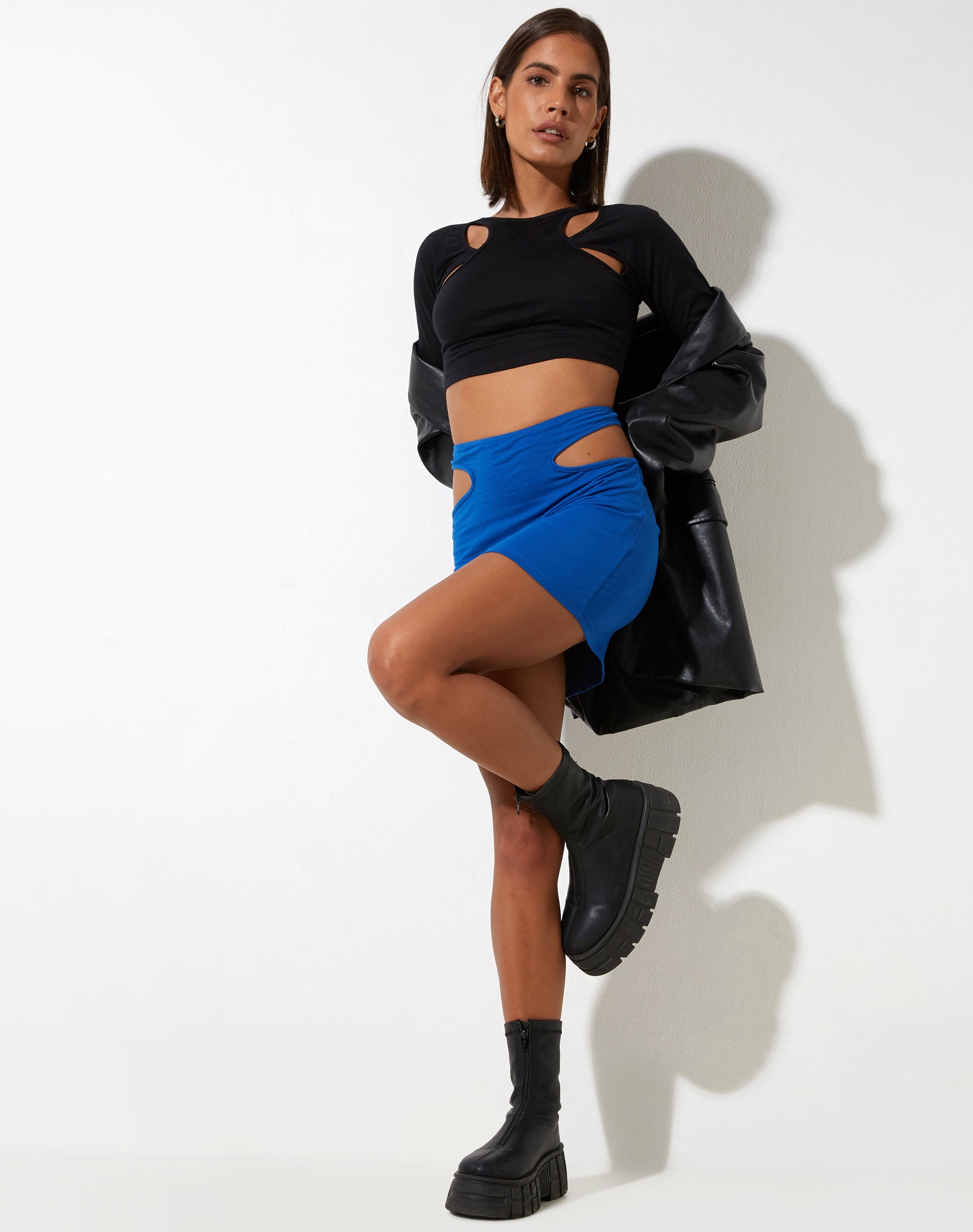 immagine di Steine Mini Skirt in Cobalto