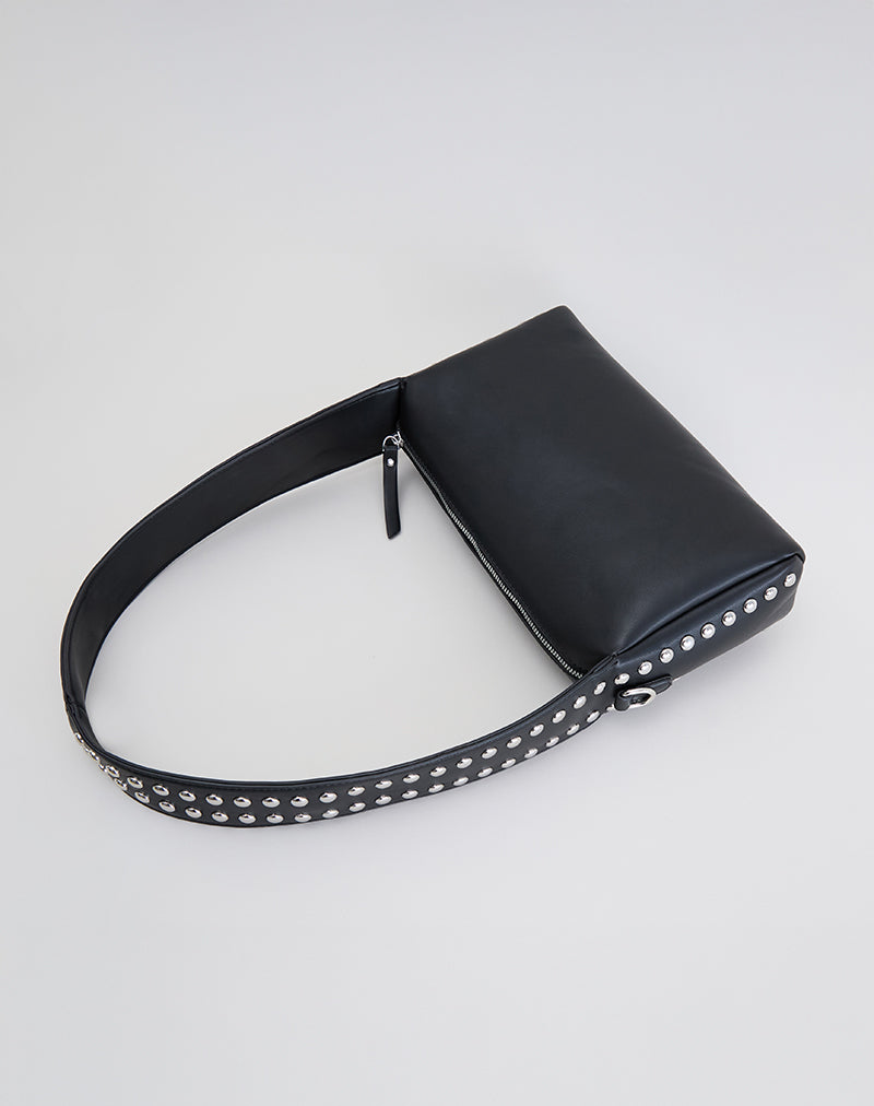Immagine di Borsa a tracolla con borchie in nero