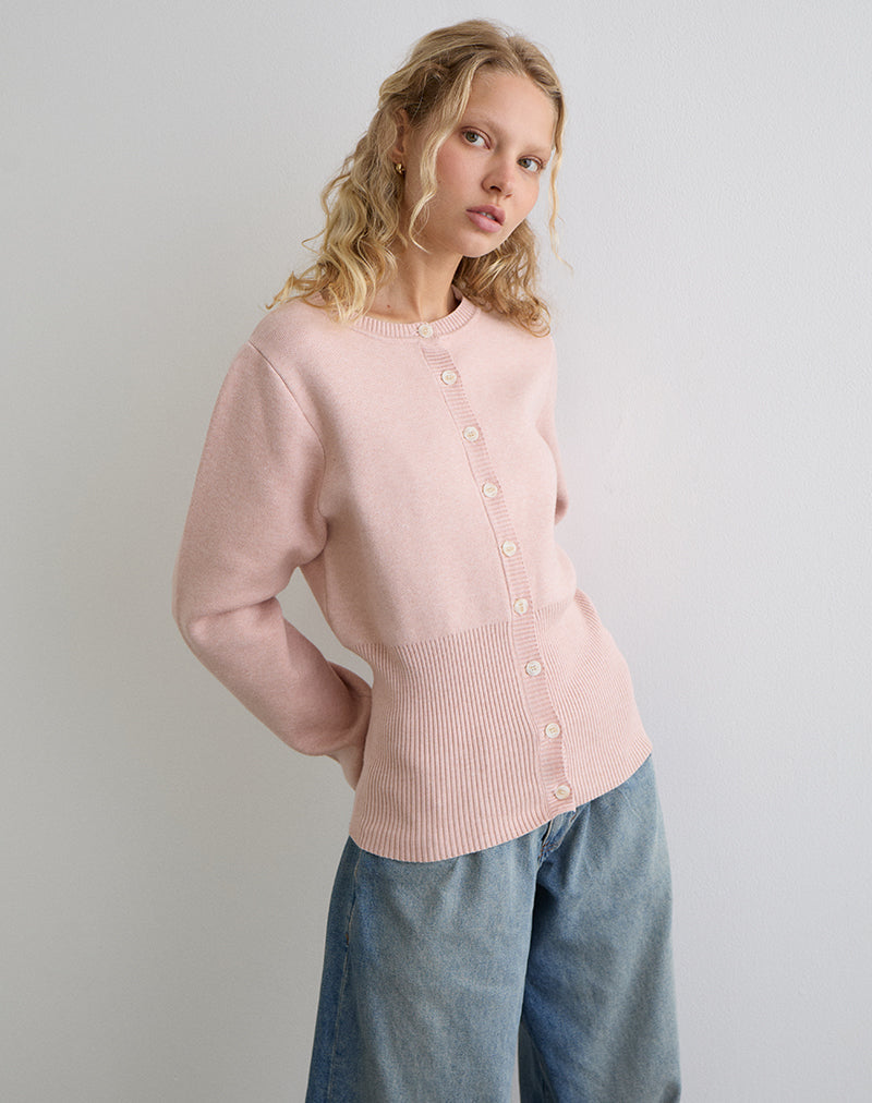Cardigan a maniche lunghe Subra in rosa