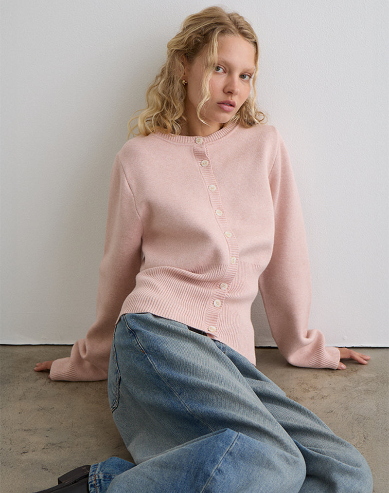 Cardigan a maniche lunghe Subra in rosa