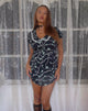 Immagine di Sulani Mini Dress in nero con stampa di perle e fiocchi