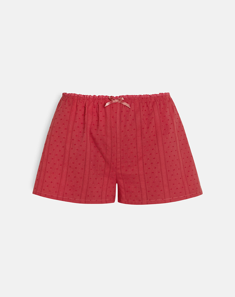 Immagine di Sumi Shorts in cotone Dobby Rosso
