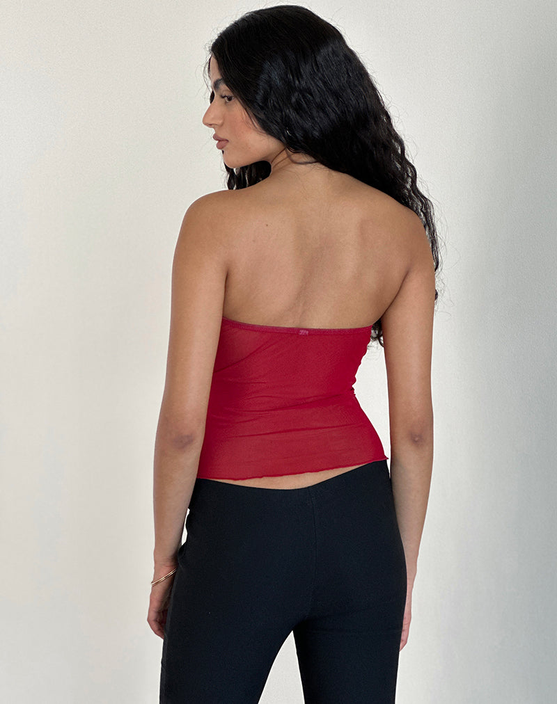 Immagine di Sunniva Top a fascia in maglia ciliegia