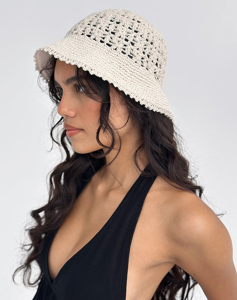 Immagine di Suno Cappello a secchiello all'uncinetto Avorio