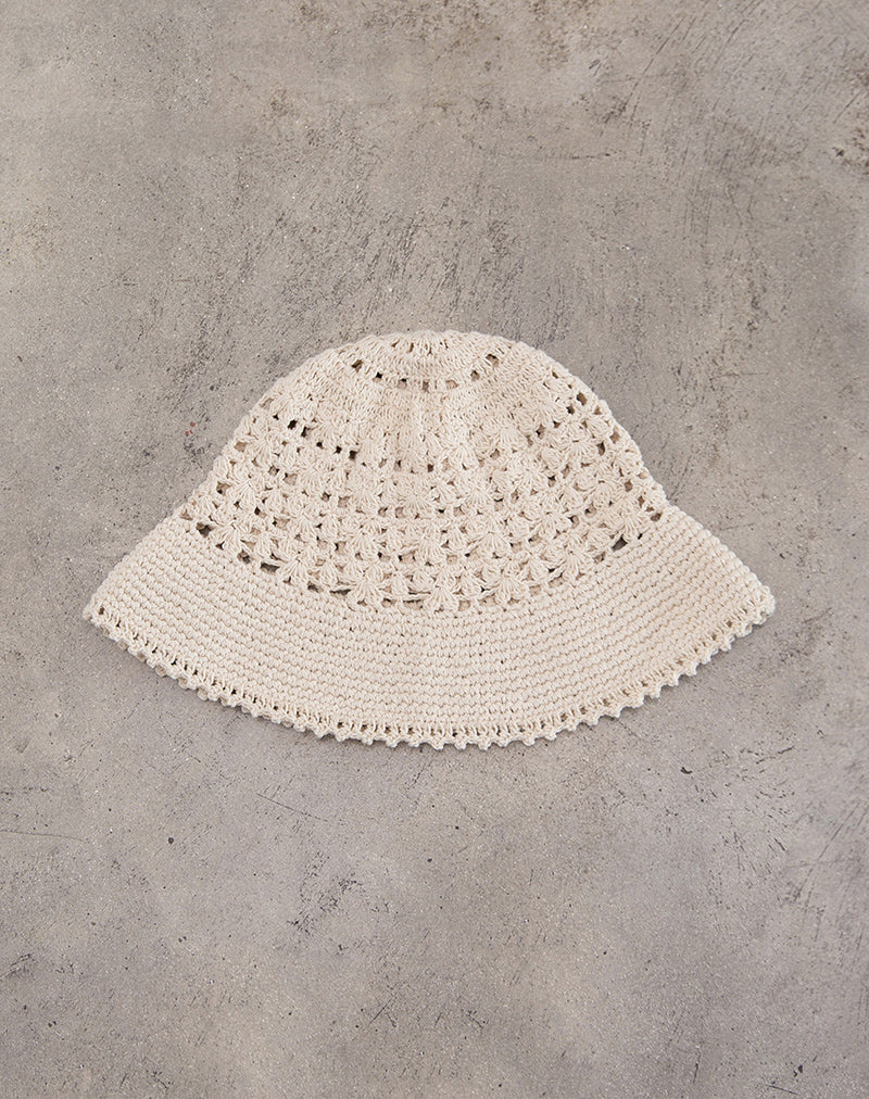 Immagine di Suno Cappello a secchiello all'uncinetto Avorio