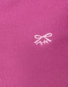 Cashmere rosa con ricamo a fiocco rosa chiaro M