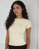 Immagine di Sutin Tee in Buttermilk con motivo Butter Wouldn't Melt