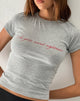 Immagine della t-shirt Sutin in grigio marna con grafica Worst Nightmare