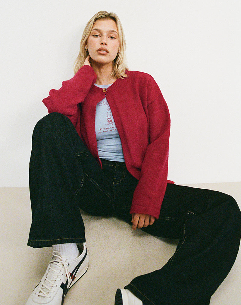 Cardigan Maureen in rosso