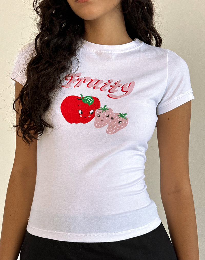 Maglietta Sutin in Bianco Fruttato