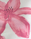 Bianco con fiore dipinto rosa