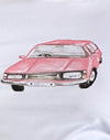 Grafica auto bianca con scarabocchi