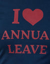 Navy con grafica rossa I Love Annual Leave