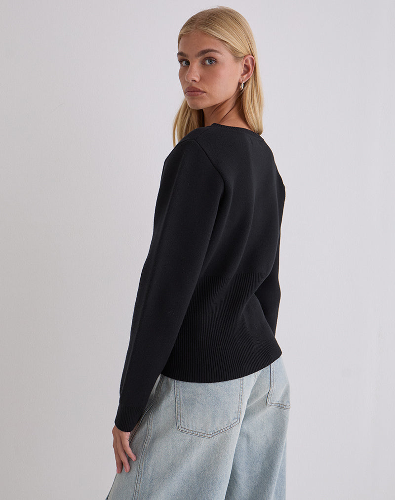 Immagine di Subra Cardigan a maniche lunghe in nero