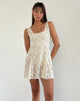 immagine di Tabah Mini Dress in pizzo rosa avorio