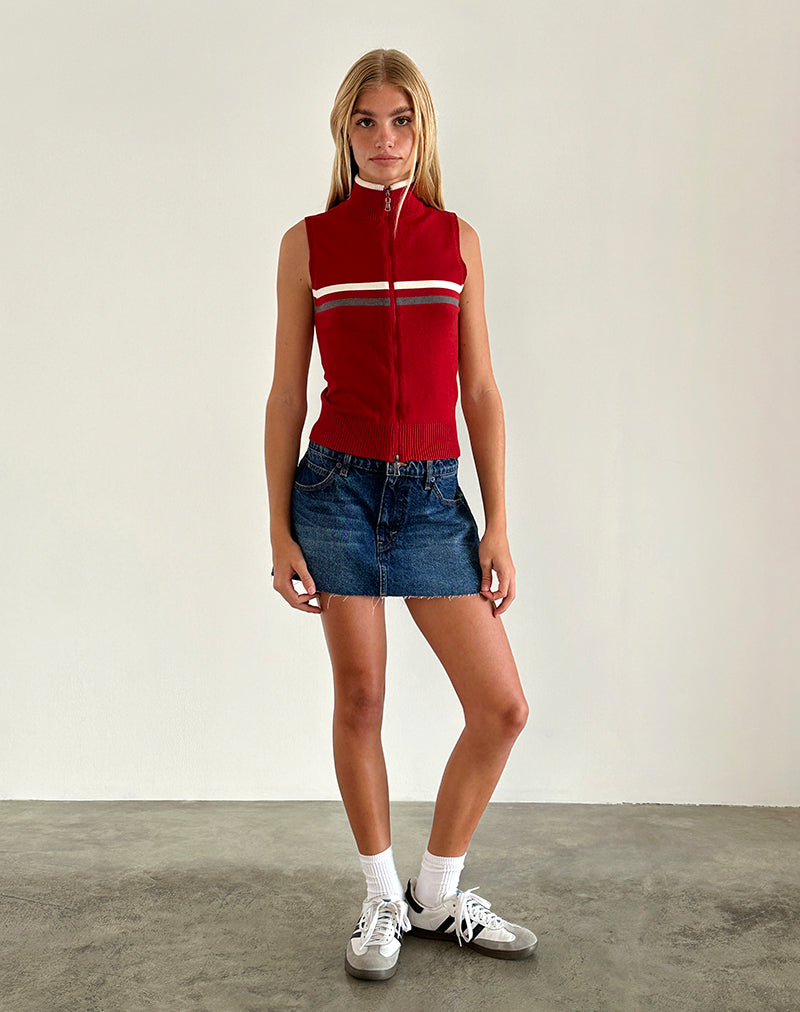 Immagine di Tabeya Giacca in maglia senza maniche in rosso