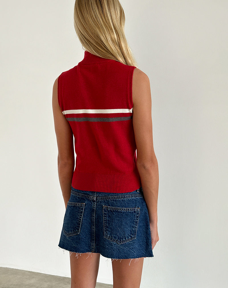 Immagine di Tabeya Giacca in maglia senza maniche in rosso