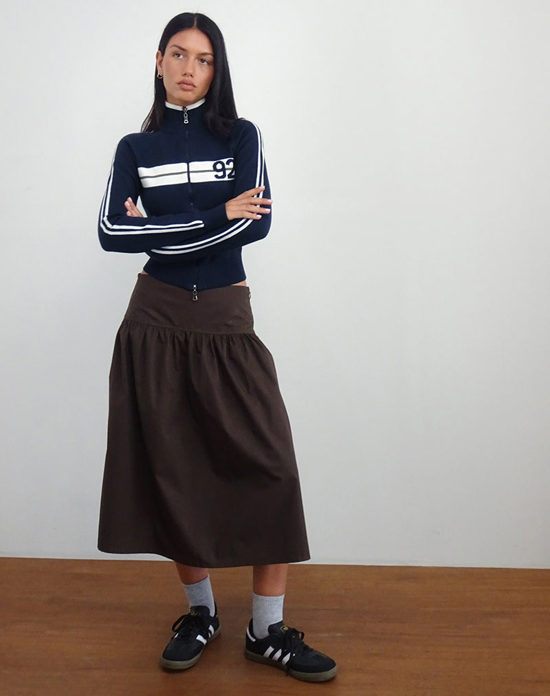 Immagine di Takiya Giacca con zip in Marina profonda con design 92