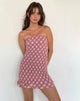 Immagine di Takiyo Mini Abito a fascia in Tartan rosa