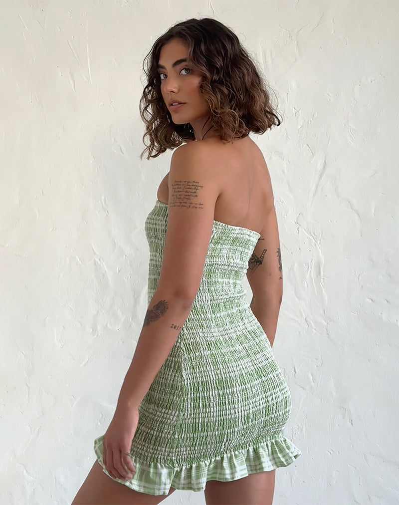 Immagine di Takiyo Mini Dress in tovaglia Neo Mint