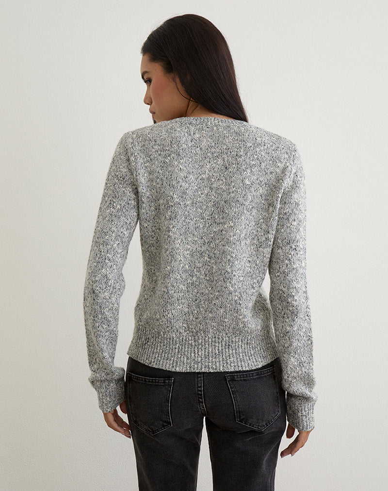 Immagine di Talira Cardigan in maglia grigio scuro Marl