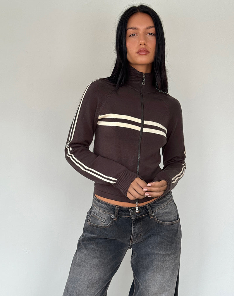 Immagine di Talisa Giacca sportiva con zip in marrone