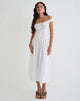 Immagine di Tamashi Off the Shoulder Maxi Dress in Bianco