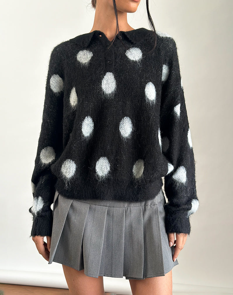 Immagine di Tamika - Maglione oversize a pois nero