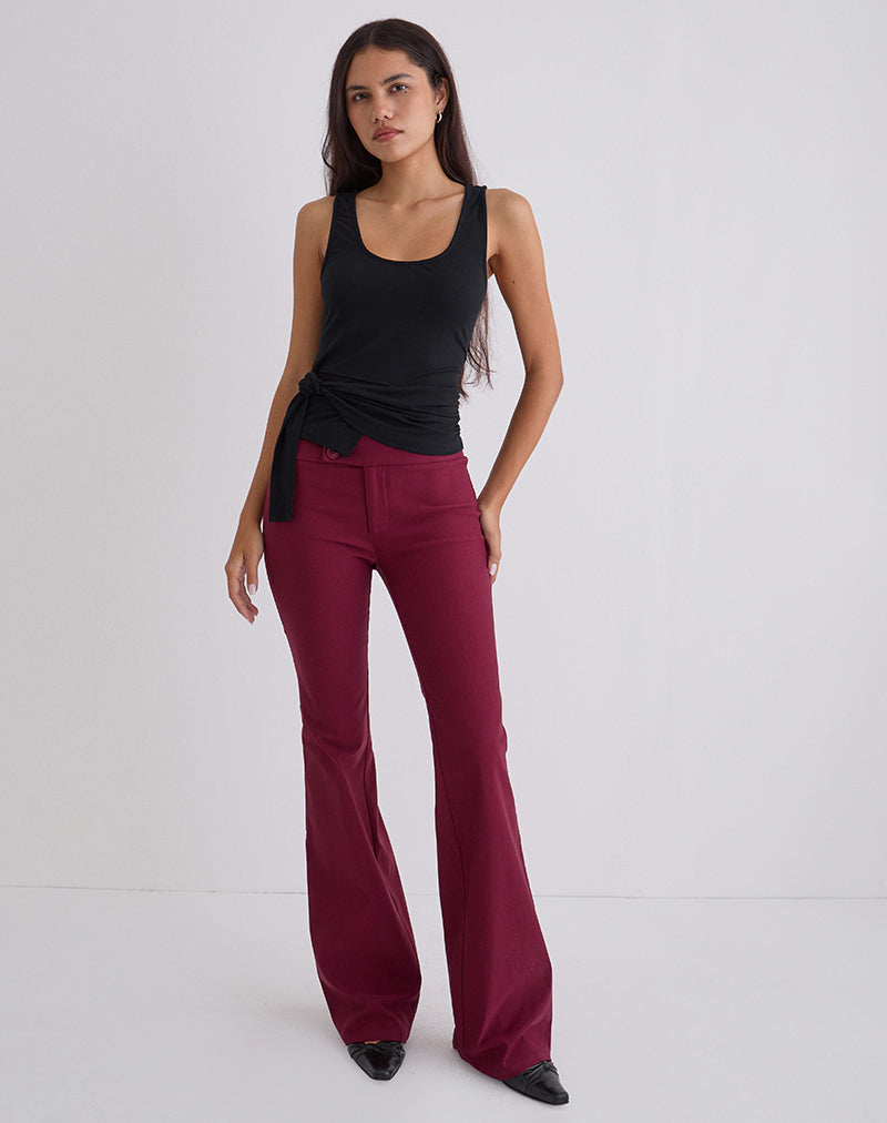 Tanzy Tie Top in Jersey Black