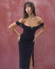 Immagine di Tarna Bardot Maxi Dress in Mesh Nero