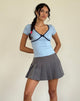 Immagine di Tasina Top in blu Nantucket con bordatura blu navy