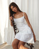 Immagine di Tasma Top con corsetto in broderie intrecciata Bianco