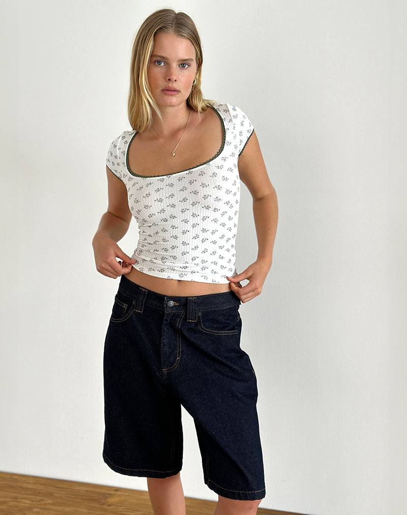 Immagine di Tasuni Top in Mono Ditsy Floral