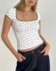 Immagine di Tasuni Top in Mono Ditsy Floral