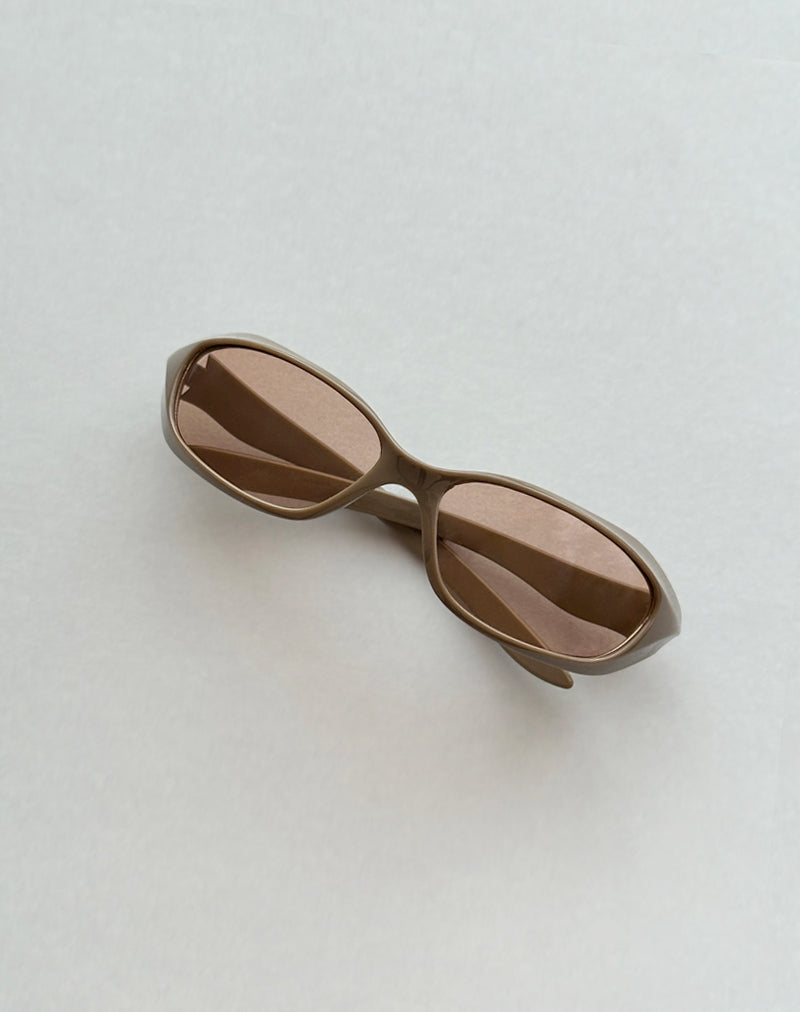 Occhiali da sole avvolgenti Tatan in Taupe