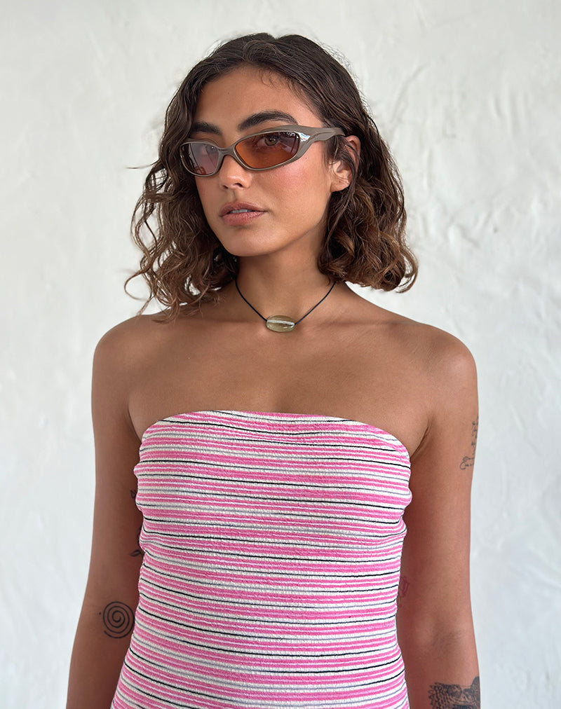 Immagine degli occhiali da sole Tatan Wrap Around in Taupe