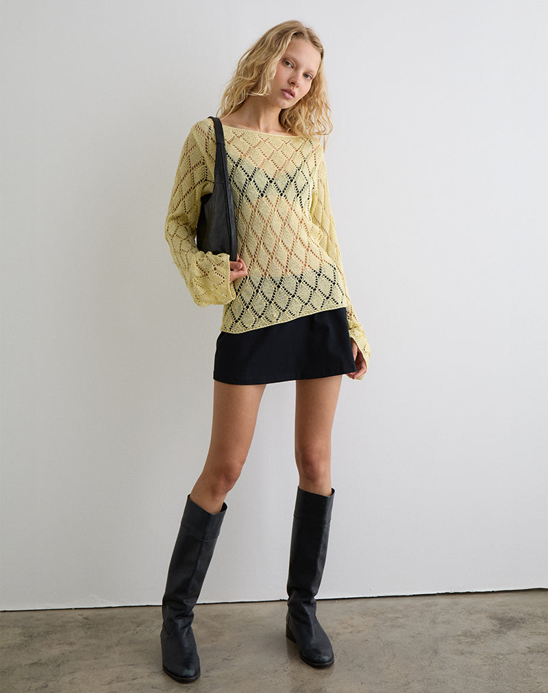 Maglione Tate in limone metallizzato
