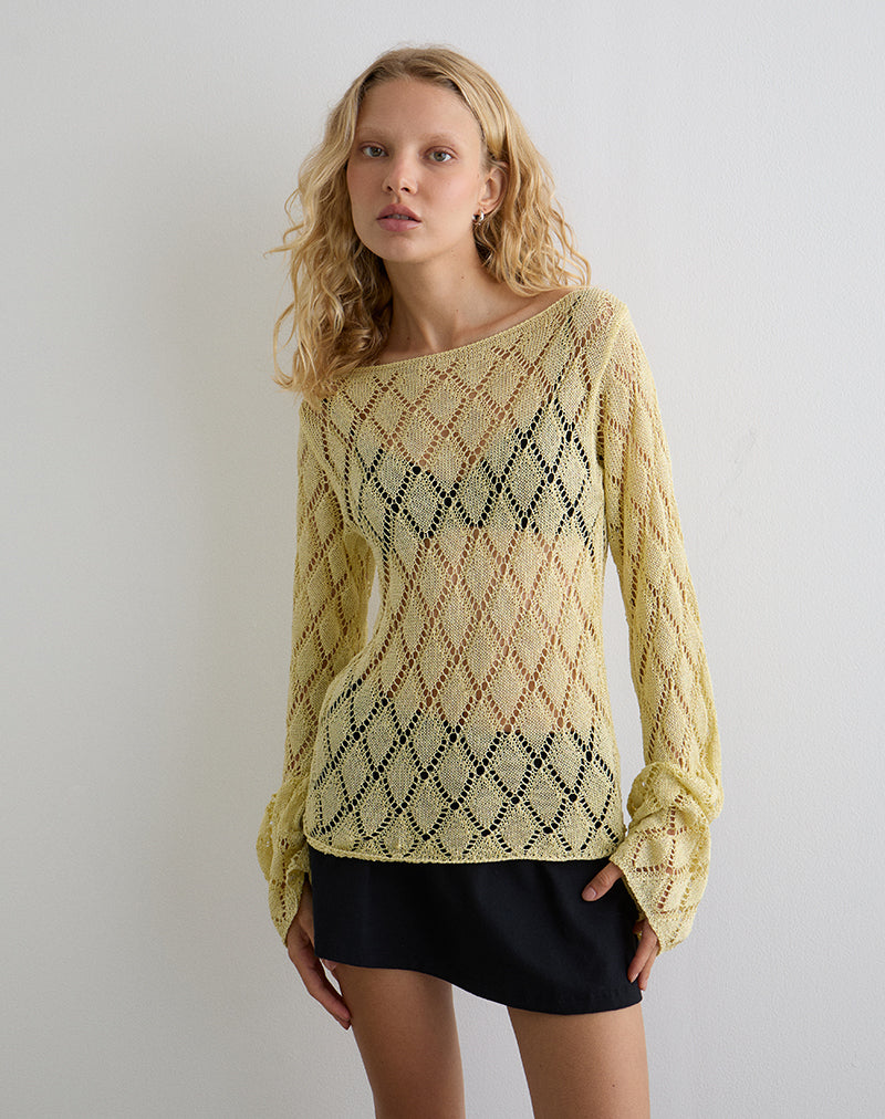 Maglione Tate in limone metallizzato