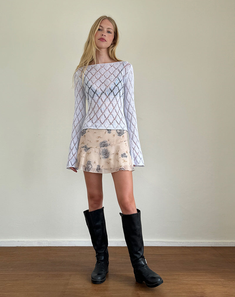 Immagine del maglione Tate in maglia metallica argento
