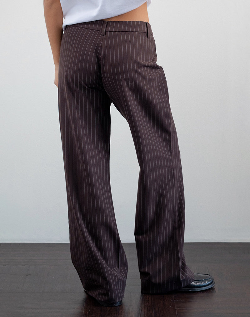 Immagine di Tatina Smart Trouser in gessato marrone