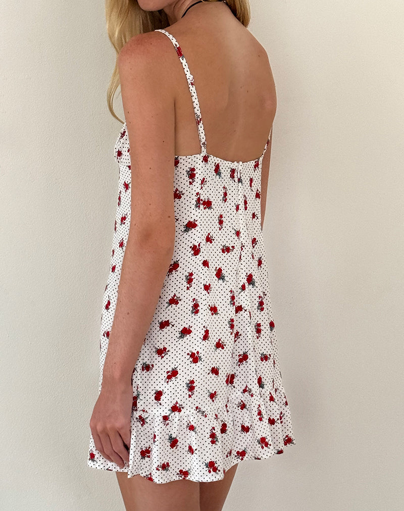 Immagine di Tavi Mini Abito in Bianco Rosa Polka
