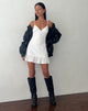 Immagine di Tavita Frill Mini Dress in Bianco