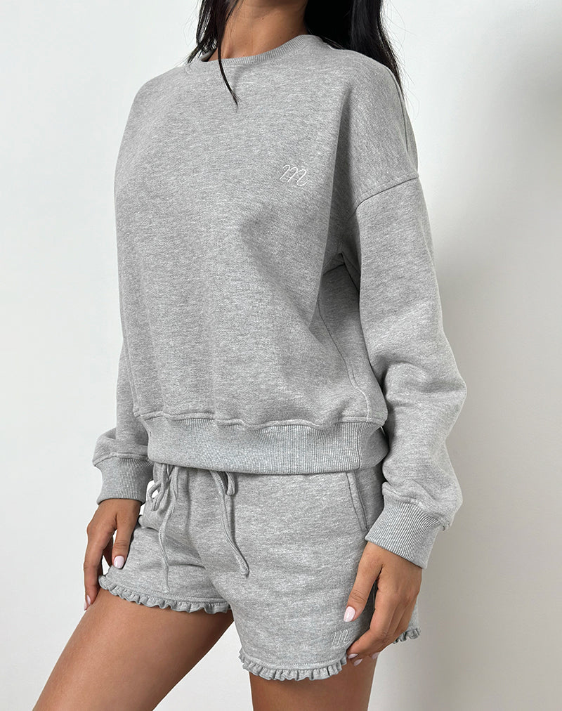 Immagine di Agusta Frill Short in Grey Marl con stemma M