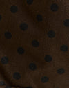 Marrone con stampa a pois neri