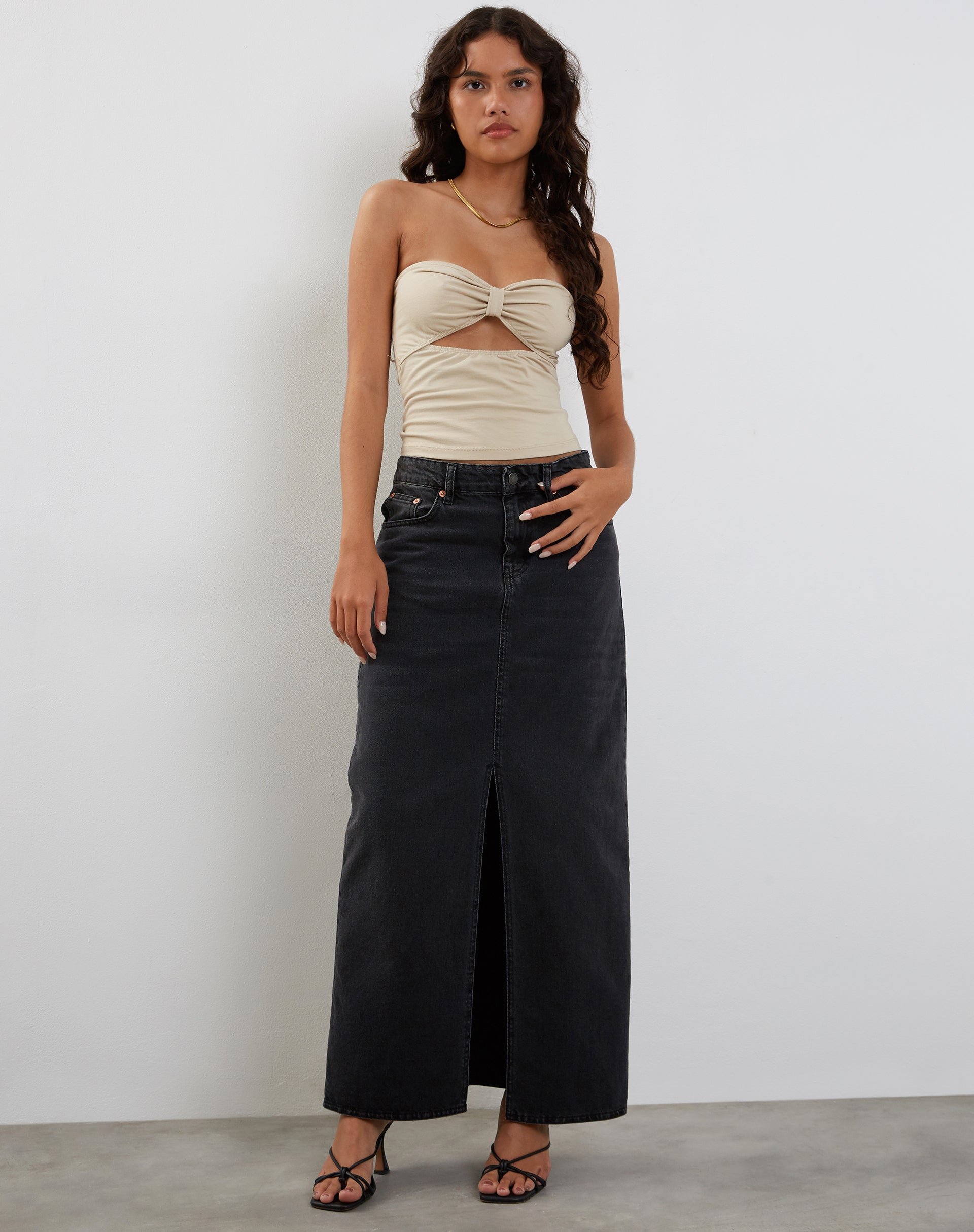 Immagine di Tifose Bandeau Twist Front Top in Latte di cocco