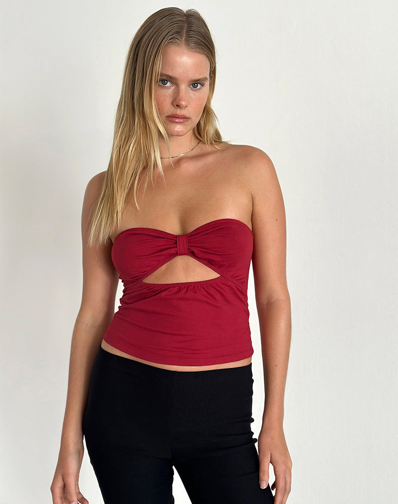 Immagine di Tifose Twist Front Top in Rosso Adrenalina
