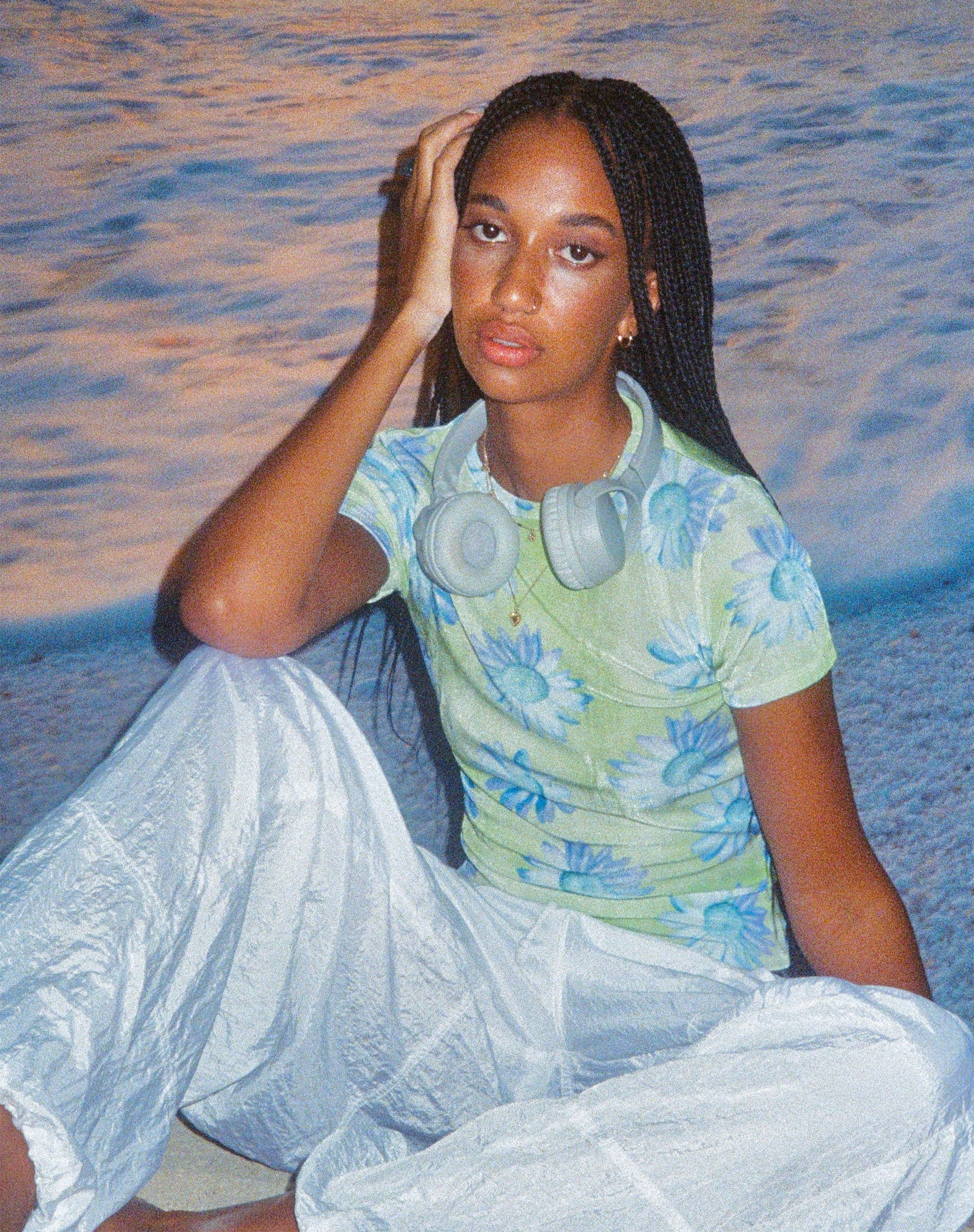 immagine di MOTEL X BARBARA Tika Top in Neon Brushstroke Floral