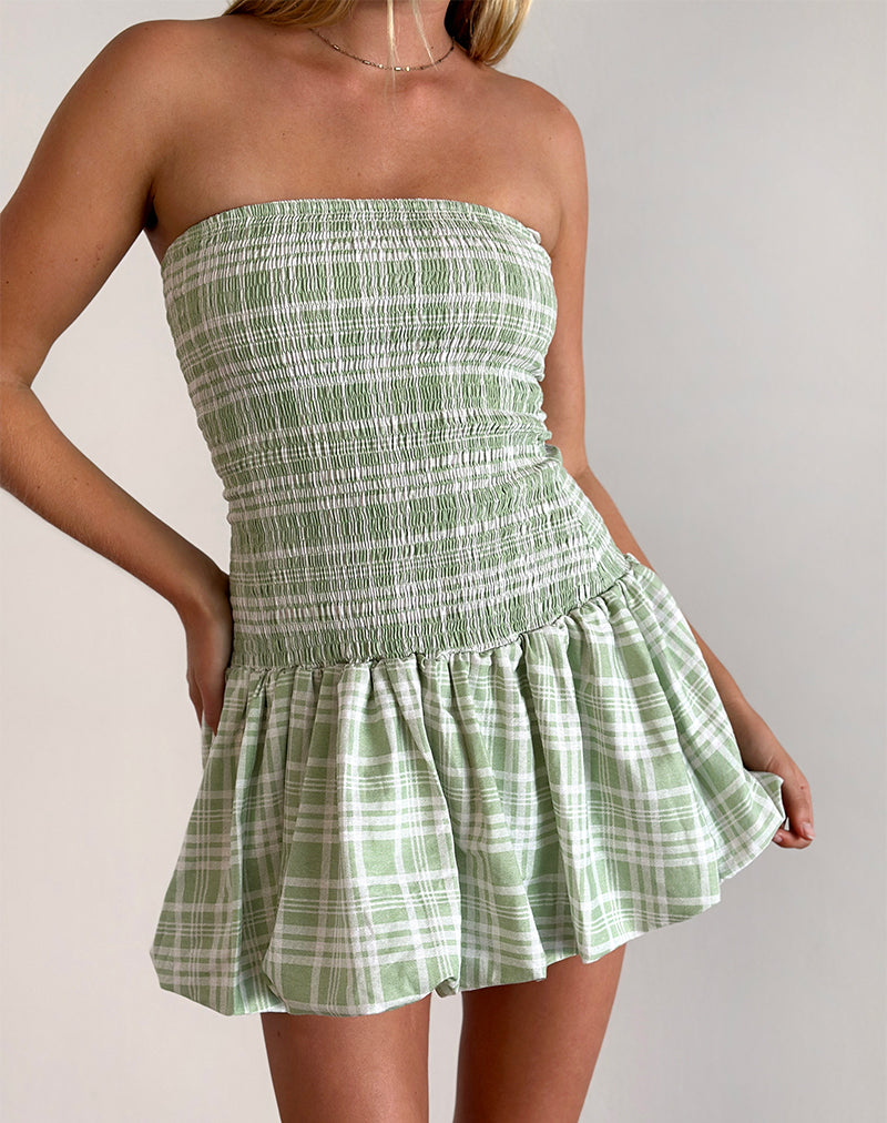 Immagine di Tilikum Mini Dress in tovaglia Neo Mint