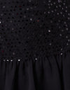 Ruffle Sequin Black